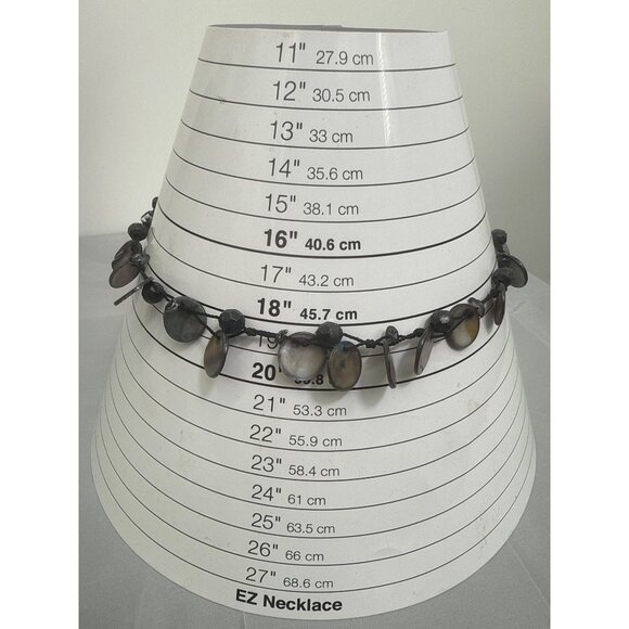 Handcrafted Shell & Bead Necklace With Lobster Clasp - Picture 4 of 4